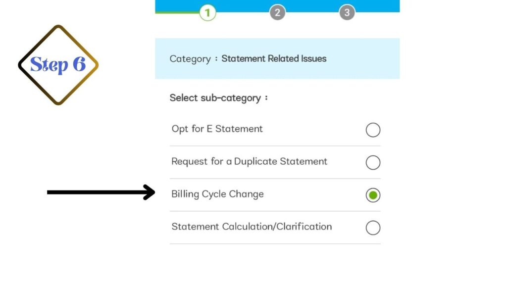 Select ‘Billing Cycle Change’